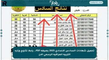تحميل شهادات السادس الإعدادي 2025 بصيغة PDF.. رابط نتائج وزارة التربية العراقية الرسمي الآن